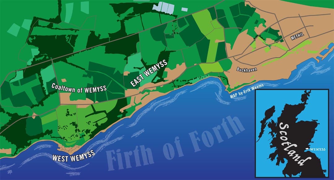 Wemyss Shire Map in Scotland